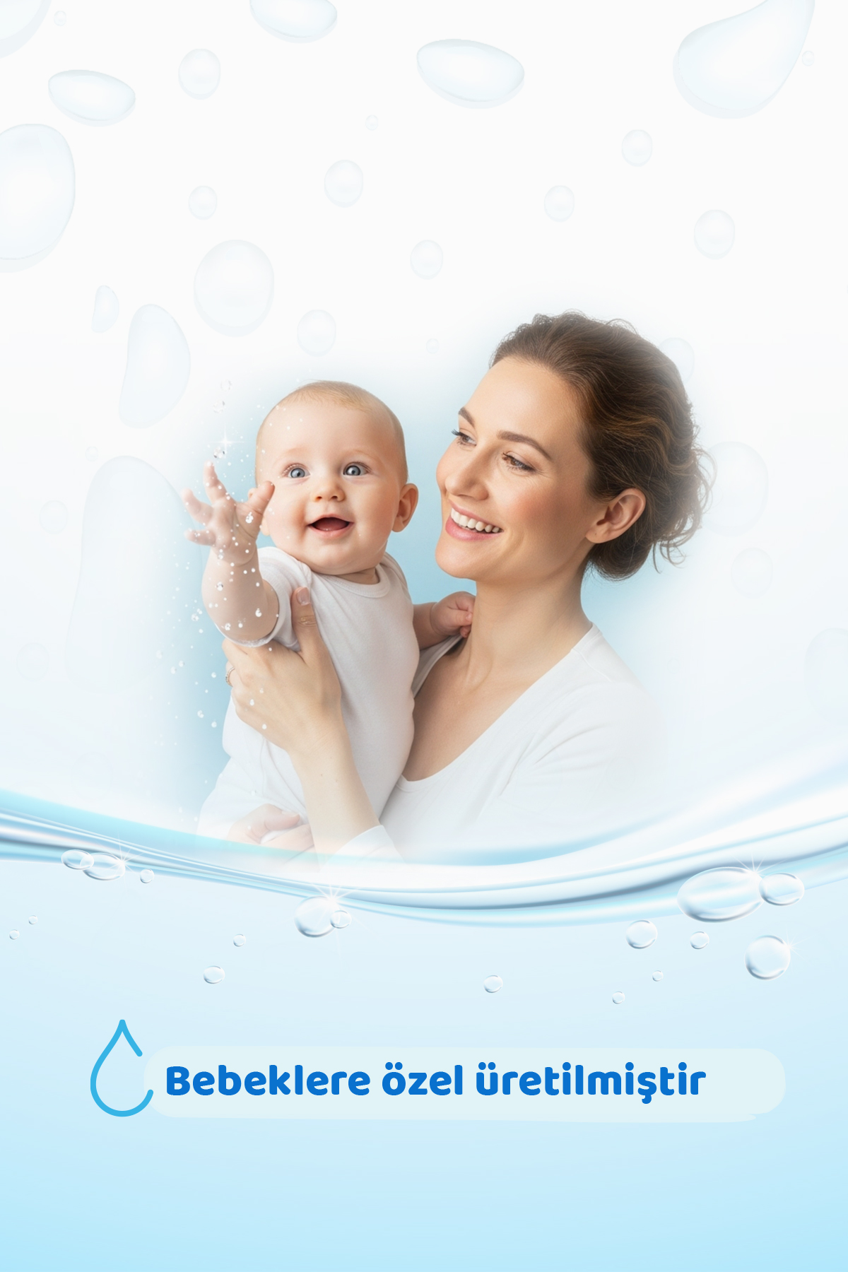 Giggles Pure Water ıslak mendil alkolsüz parfümsüz boya ve kimyasal içermeyen bebek mendili