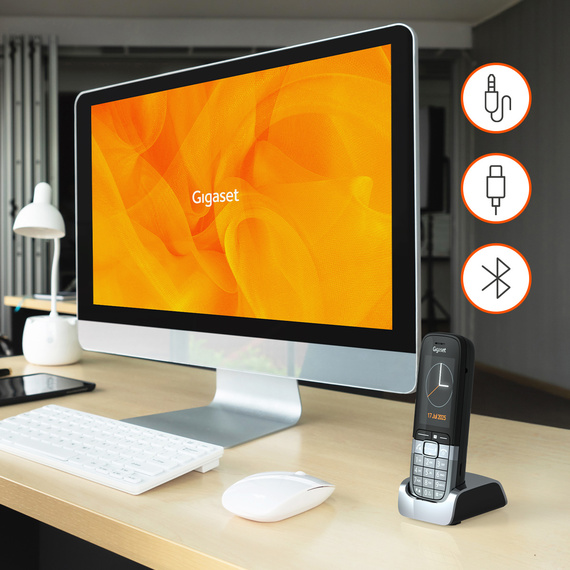 gigaset sl850h pro usb-c, bluetooth ve 3,5 mm jak ile