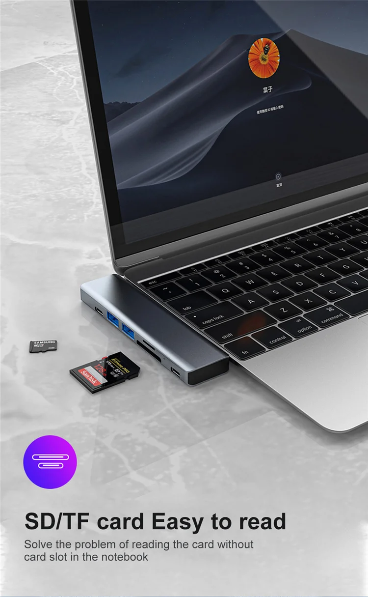 4k Thunderbolt3 adaptörü Pd veri portu Hub Pd yüksek hızlı adaptör Hub için Macbook/hava M1 Usb tip C Hub 4k Dock