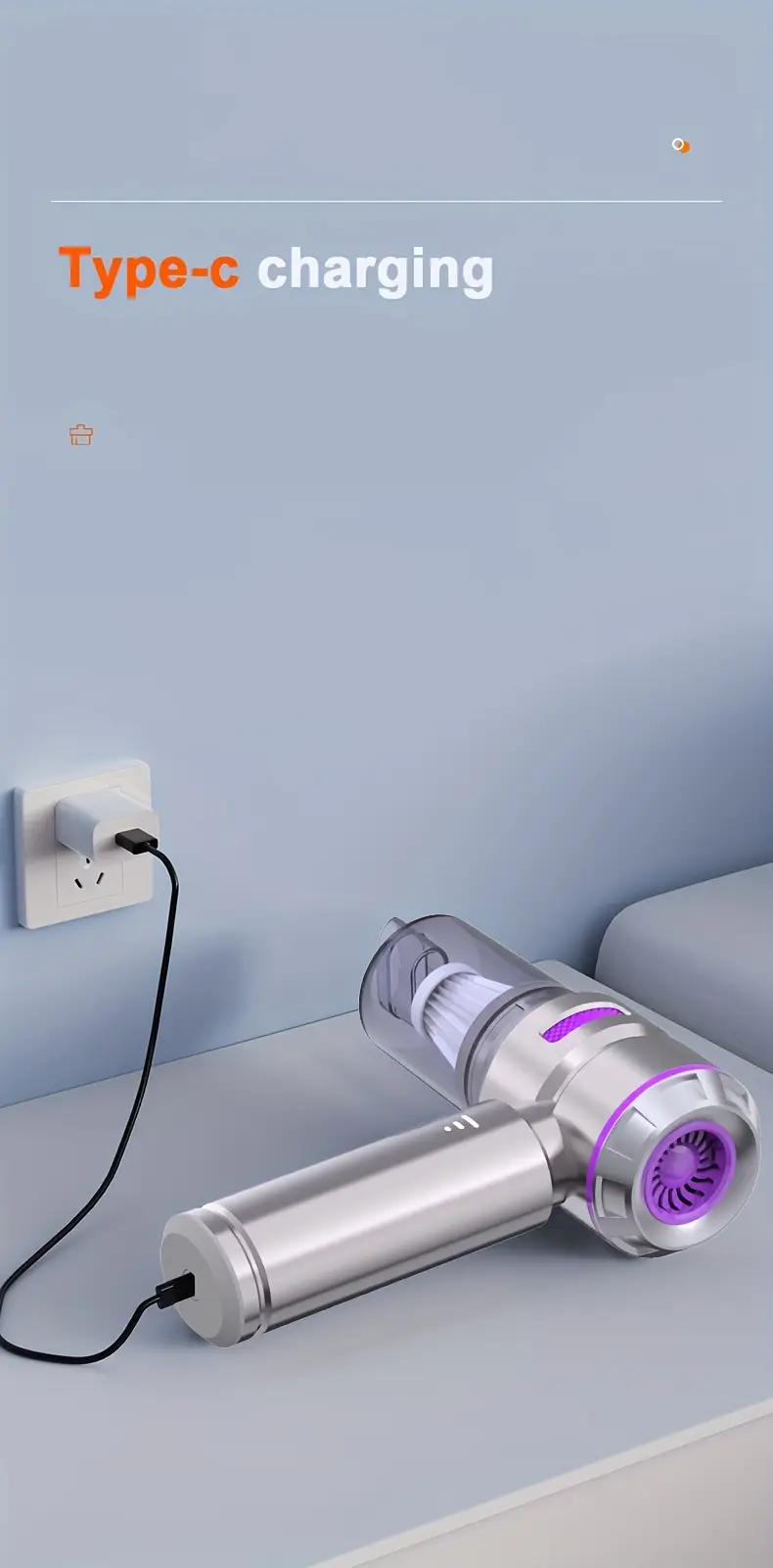 kablosuz taşınabilir vakum temizleyici, yüksek emiş 16000pa, fırçasız motor, güneş bankalı el tipi mini üfleyici, usb şarj, 2000mah lityum pil, 30 dakikalık çalışma süresi, i̇çin i̇deal, ev tozu temizliği ve evcil hayvan tüyleri temizliği için vakum temizleyici Ürün detayları 11