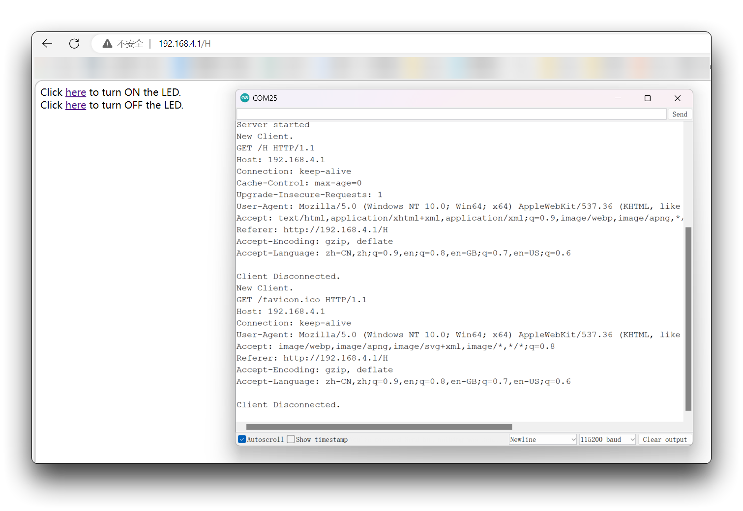 XIAO ESP32-S3 access point web arayüzü
