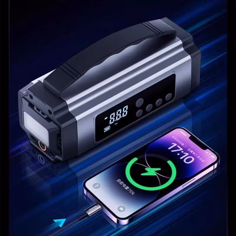  12v 2000amp 8000mah akıllı akü takviye + powerbank + hava kompresörü + lamba işıklı oto marş hava kompresörü Ürün detayları 0