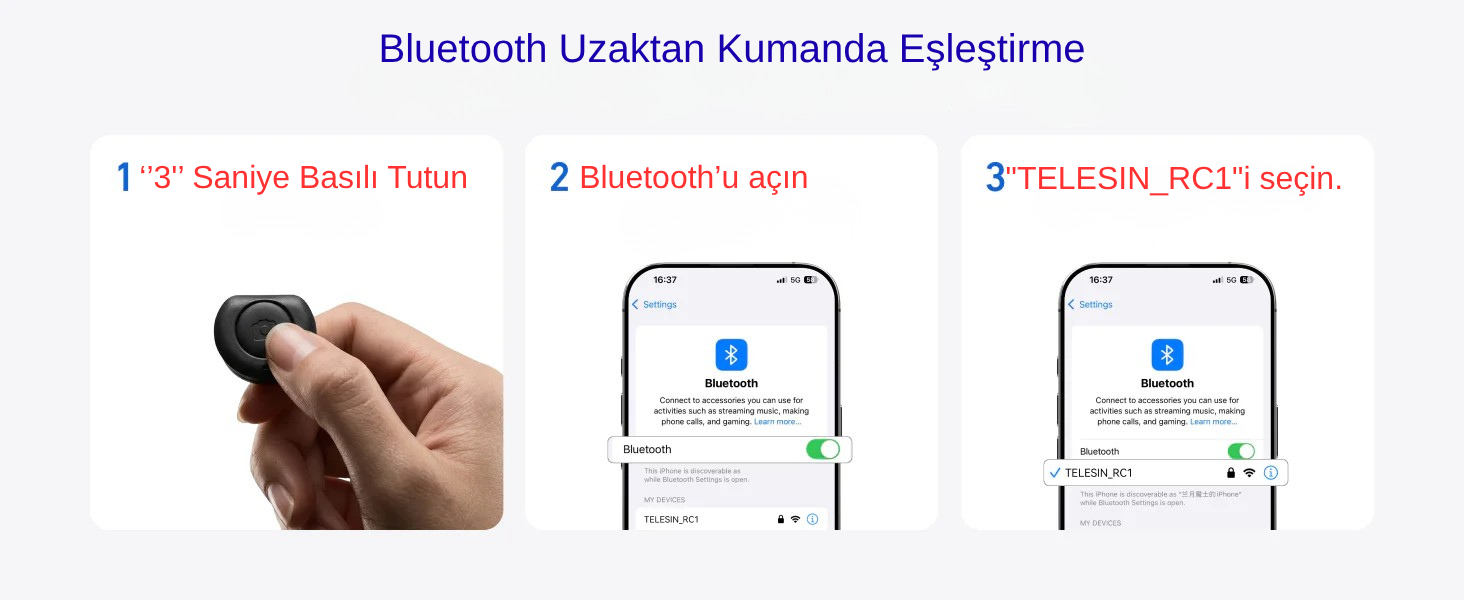 Telesin Manyetik Selfie Çubuğu