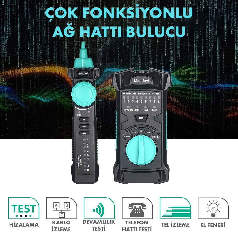 Powermaster FY8169 Çok Fonksiyonlu Kablo Bulucu