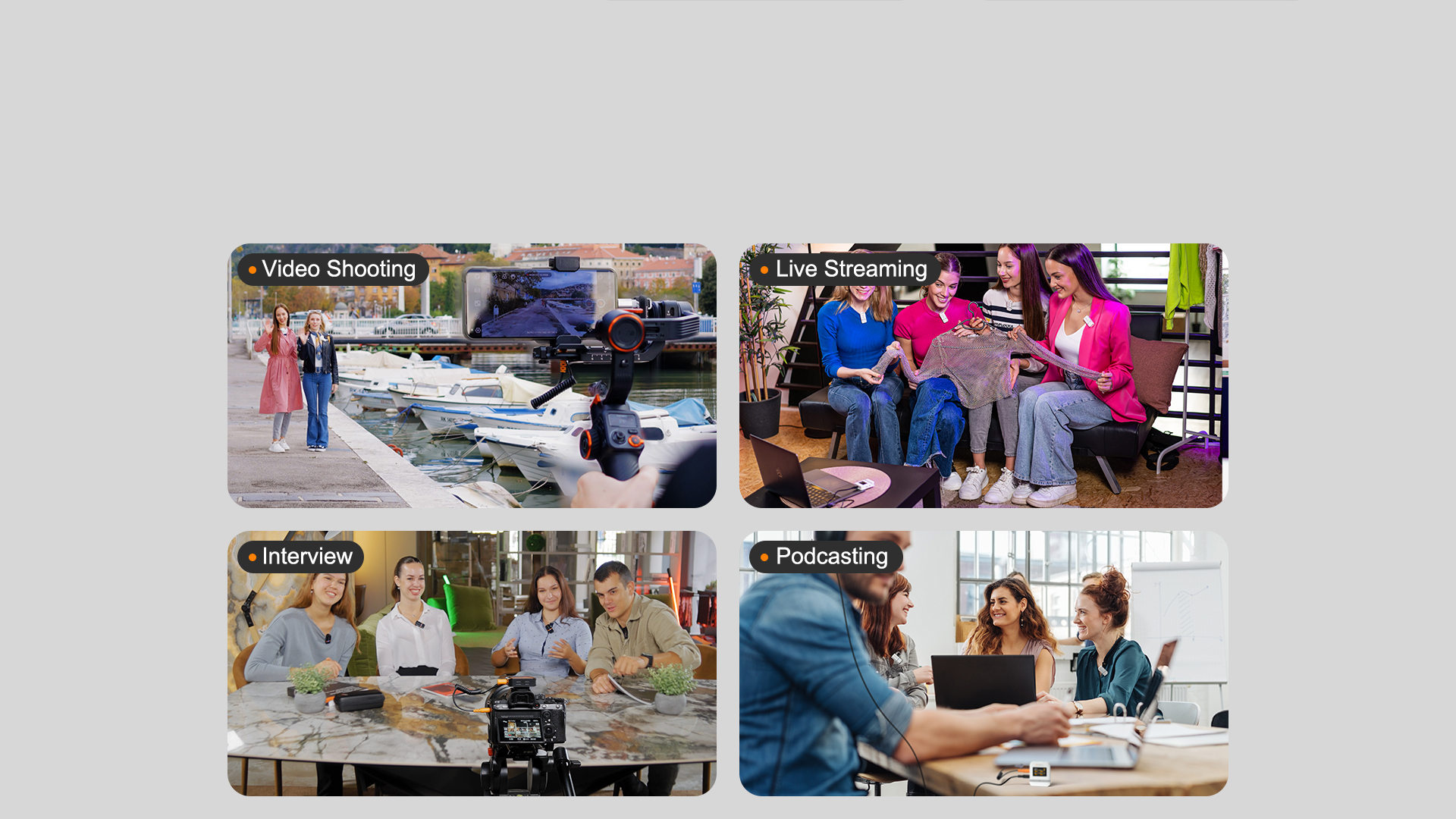 Dört Kanallı Kablosuz Mikrofon, Mini ve Taşınabilir