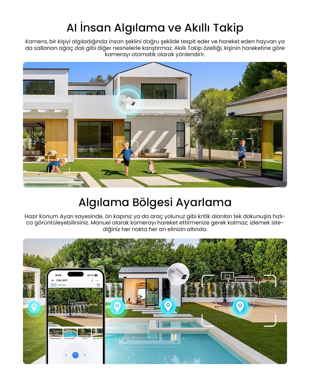 SONOFF CAM-B1P Hareketli Akıllı Dış Mekan Kamerası