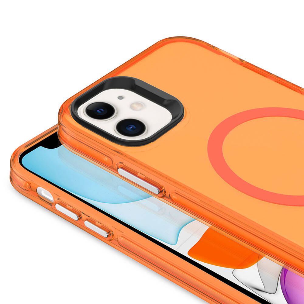 Apple iPhone 11 Kılıf Zore M-safe Şarj Özellikli Buzlu Transparan C-Pro Sert Kapak - 10