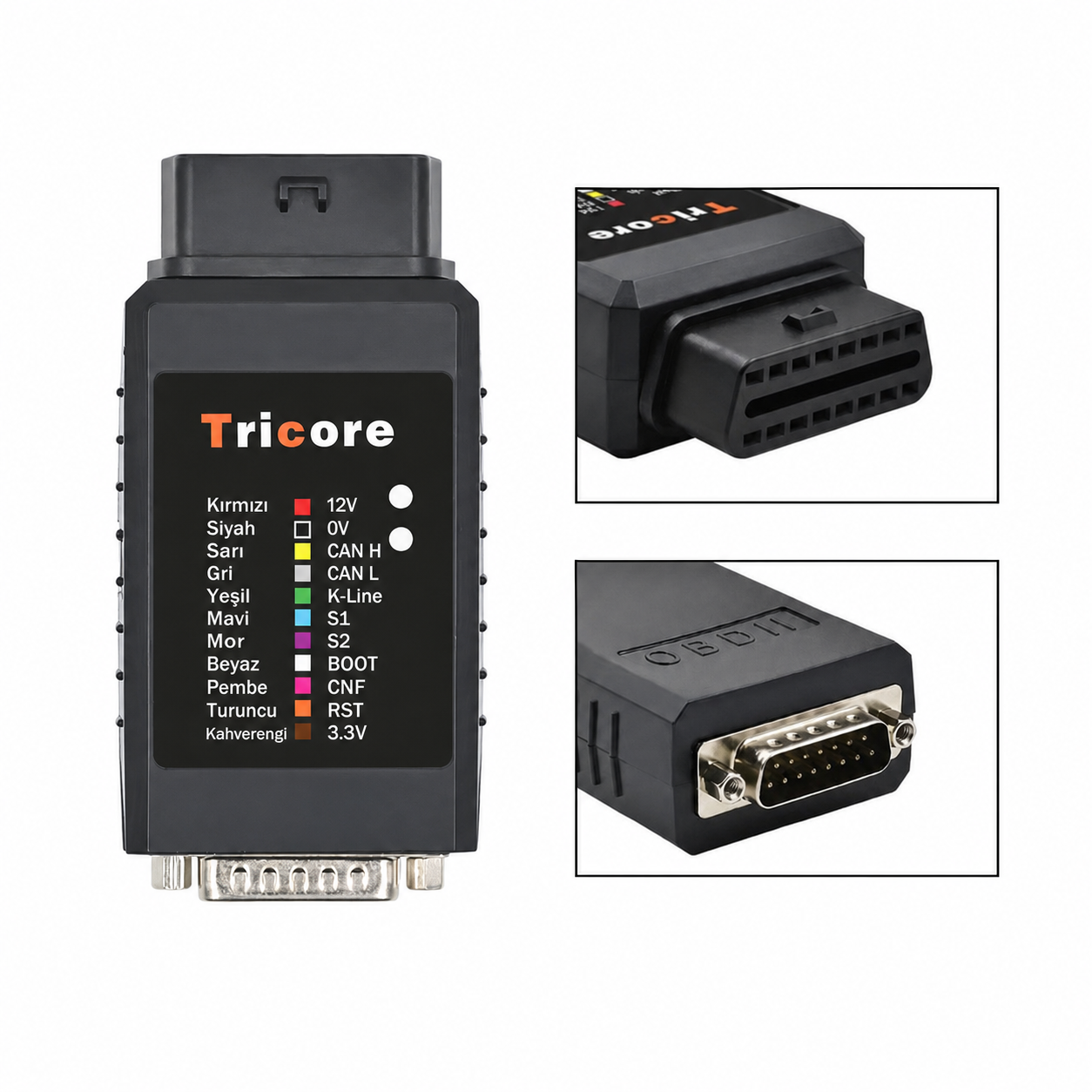 MPPS V22 Tricore adaptörü Türkçe pin renk açıklamaları