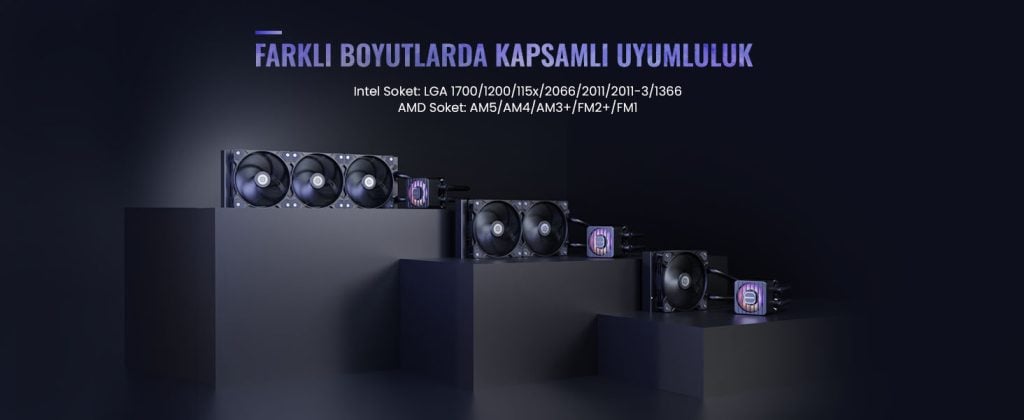 Enermax Liqmaxflo Sr A 240mm Intel Amd Uyumlu Islemci Sivi Sogutucu Elc Lmf240 Sf 2 Yil Birebir Degisim H3