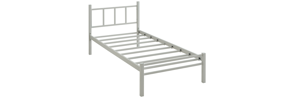 Titan Tek Kişilik Ferforje Metal Karyola-Beyaz