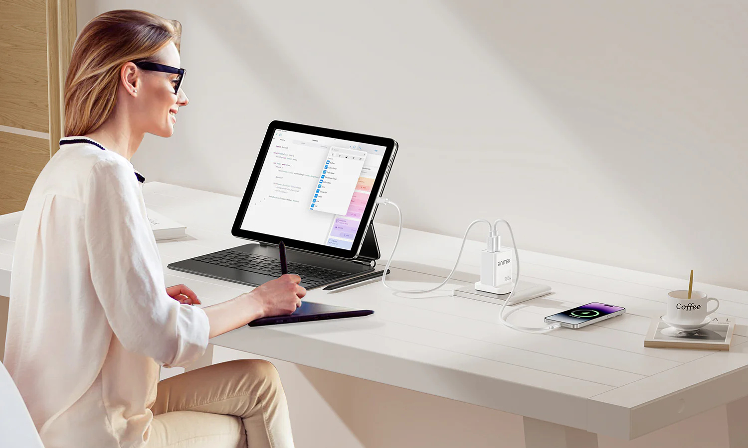 Unitek 20W Hızlı Şarj Adaptörü 1*USB-C 1*USB-A