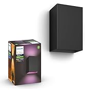 Philips Hue White & Color Ambiance Resonate dış mekan duvar lambası (1.180 lm), kısılabilir duvar lambası...