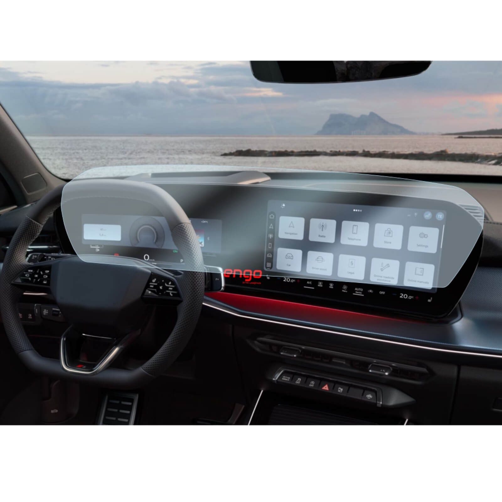 Audi Q3 SUV Ekran Koruyucu Multimedya Dijital Gösterge Nano