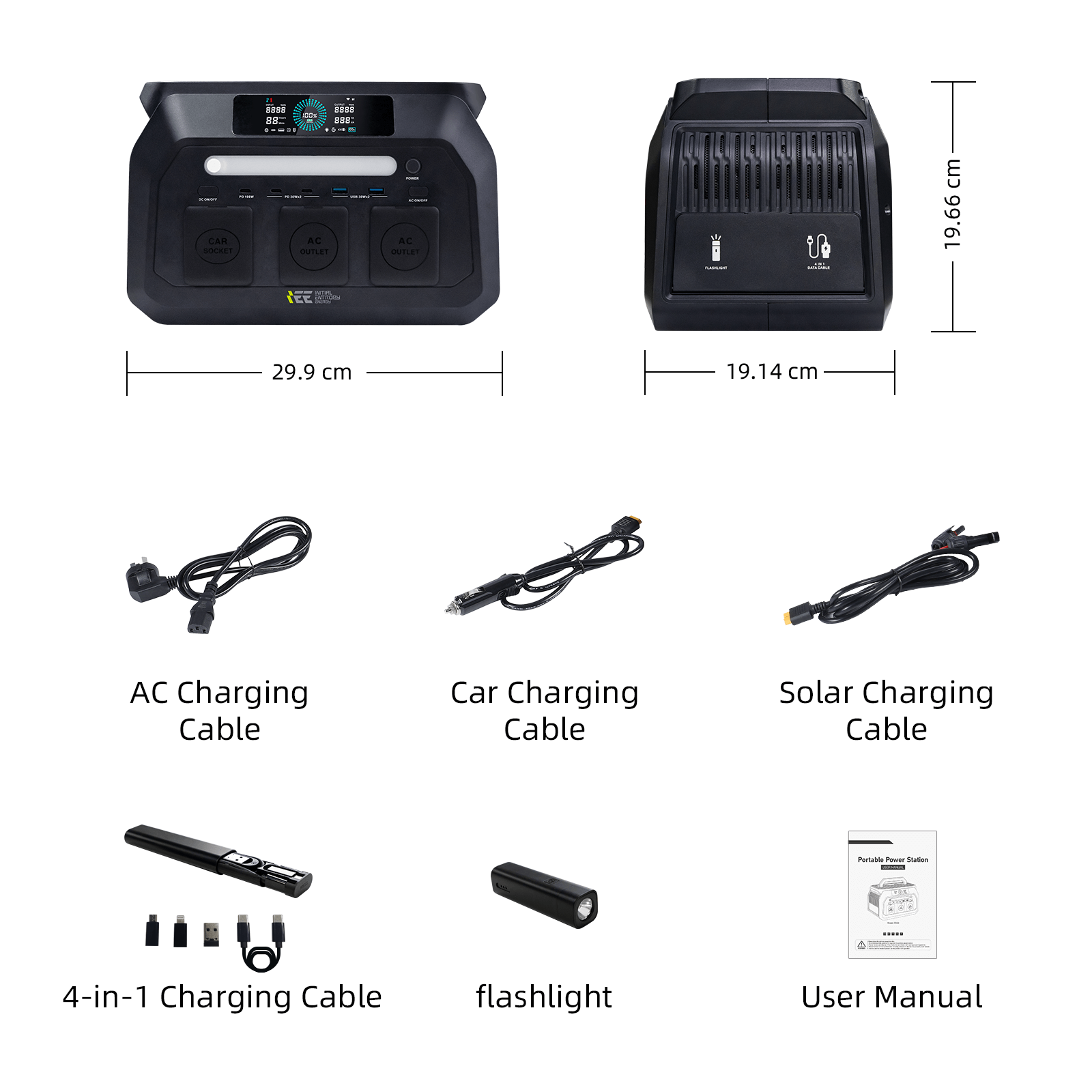 ieetek p800 taşınabilir elektrik santrali güneş jeneratörü kutu içeriği
