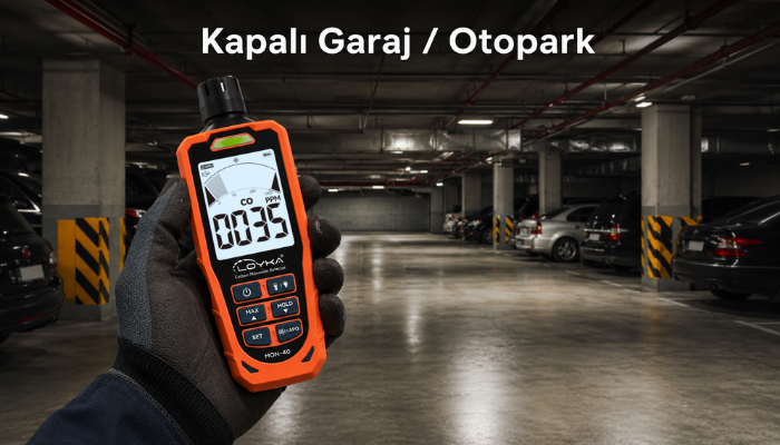 MON-40 ile kapalı otoparkta karbonmonoksit seviyesi kontrolü
