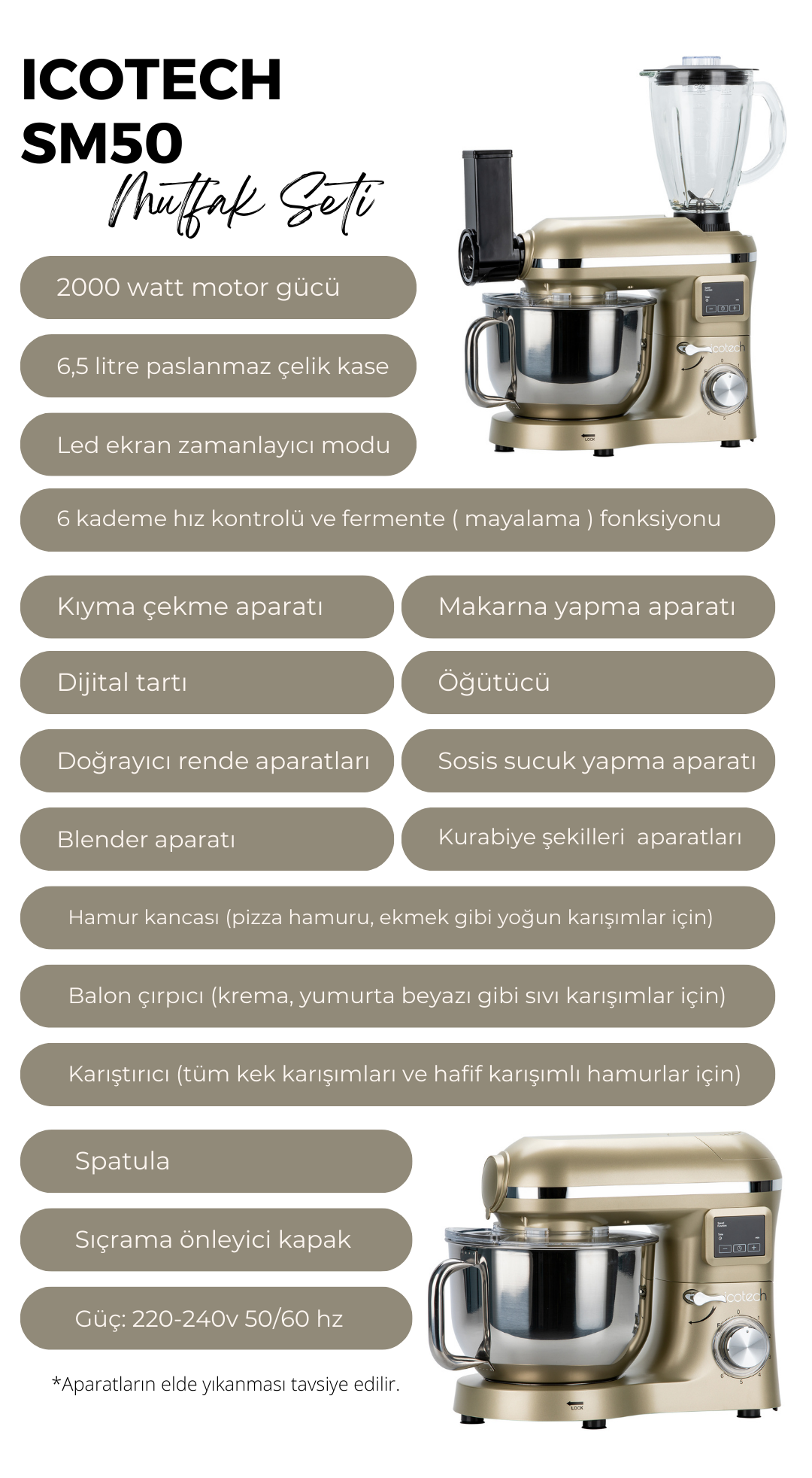 Hamur Makinesi Özellikleri