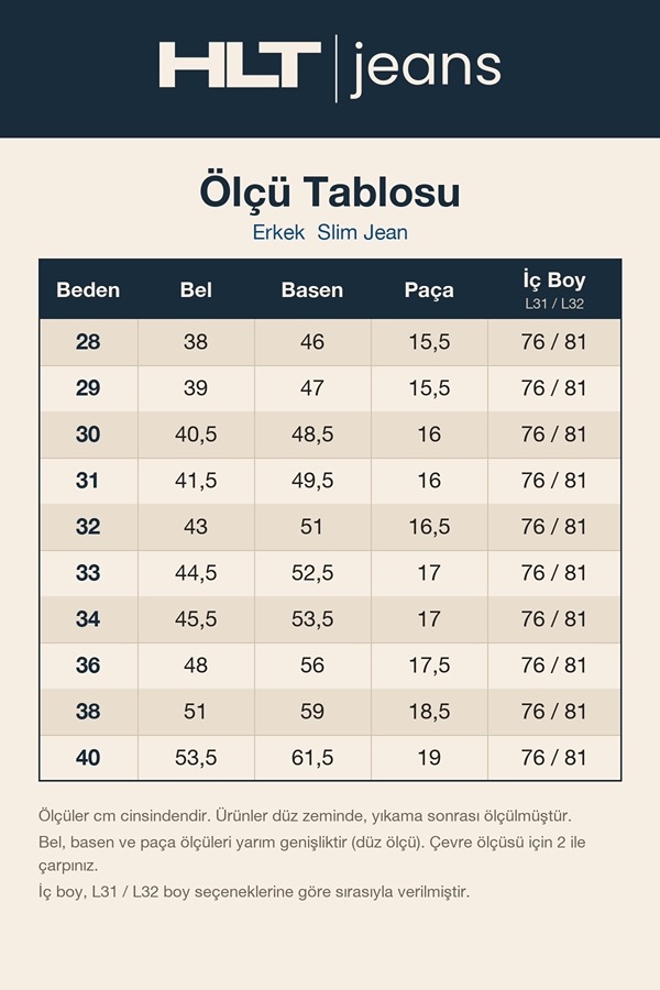 Ölçü tablosu