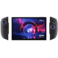 Detachable controllers with cosmic display on Lenovo Legion Go Gen 2, featuring "Powered by SteamOS" logo.