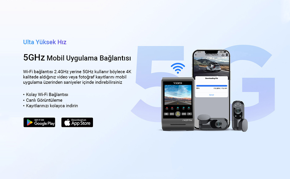 Wifi, A229 pro,uygulama,araç kamerası