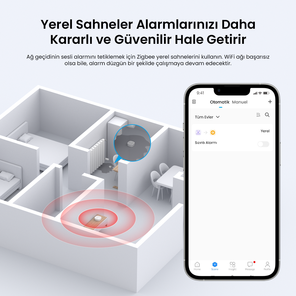 SNZB-05P ZigBee Su Kaçak Sensörü
