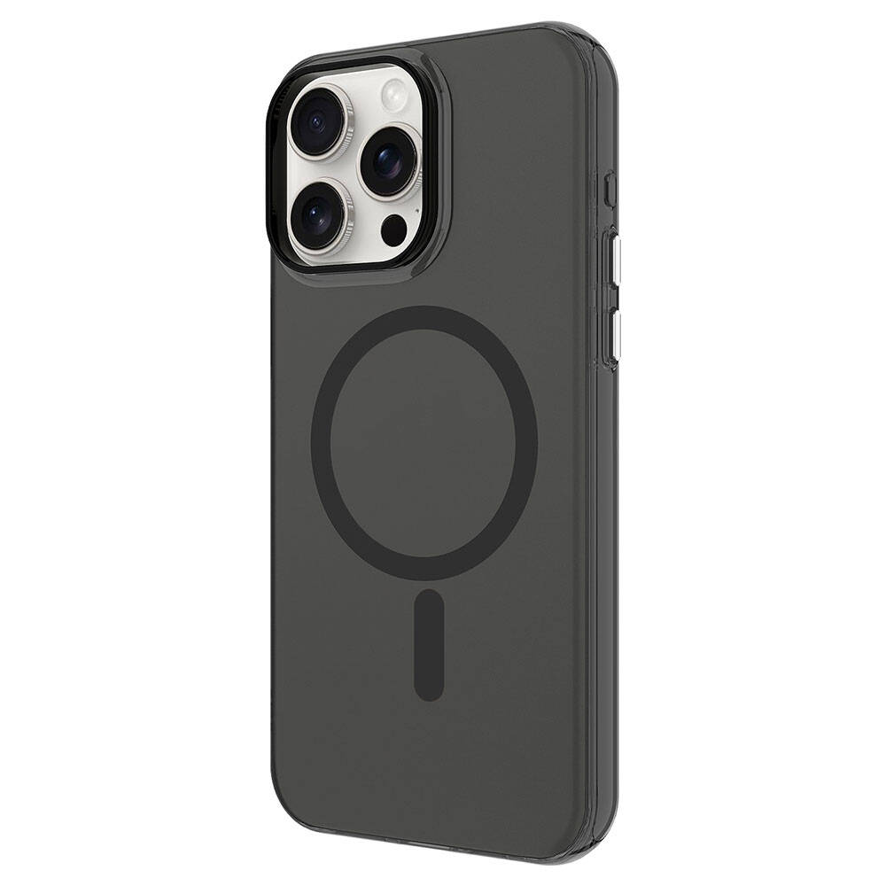 Apple iPhone 15 Pro Max Kılıf Zore M-safe Şarj Özellikli Buzlu Transparan C-Pro Sert Kapak - 9