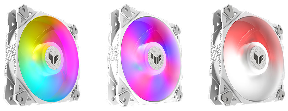 TUF Gaming TF120 ARGB WHITE EDITION Fan - ARGB Kontrollü Üçlü Fan Kiti