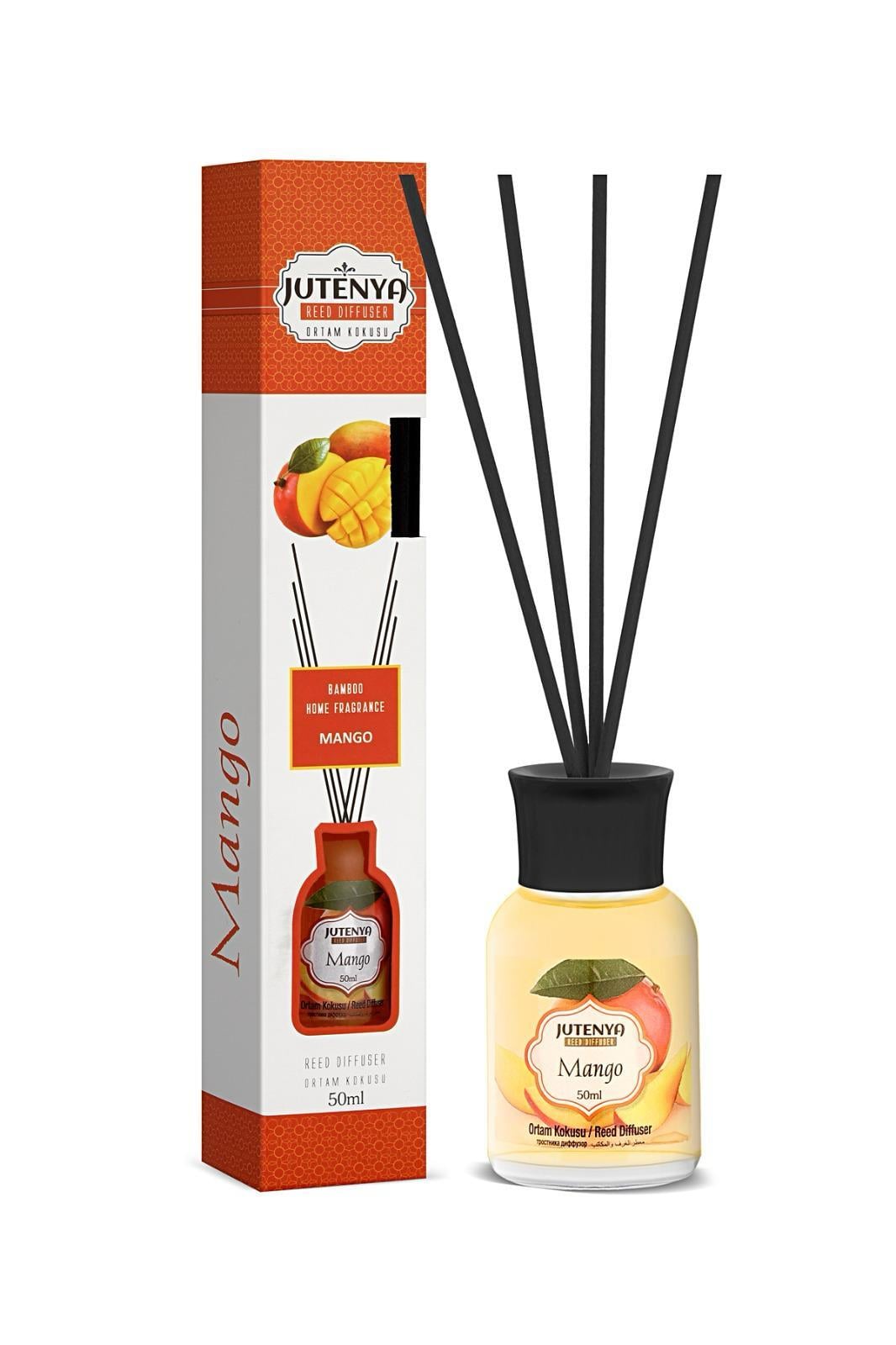 Mango Kokulu Bambu Çubuk Oda Kokusu, Ofis, Banyo, Mutfak 50 Ml