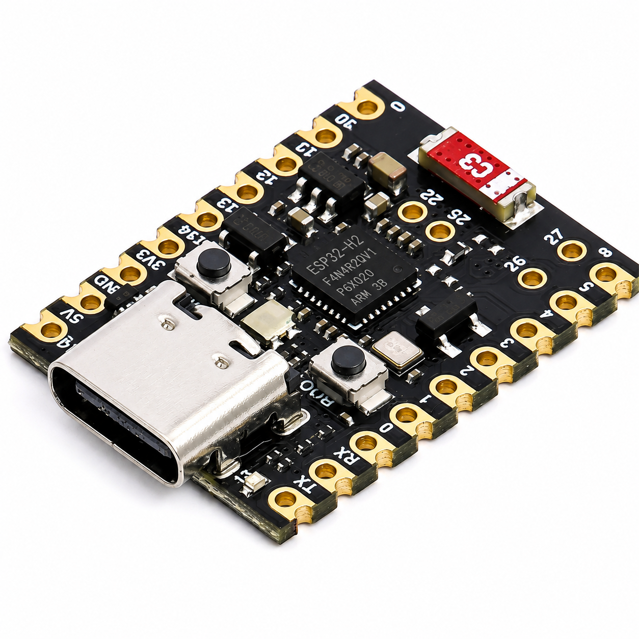 Siyah ESP32-H2 Super Mini BLE Zigbee Thread geliştirme kartı