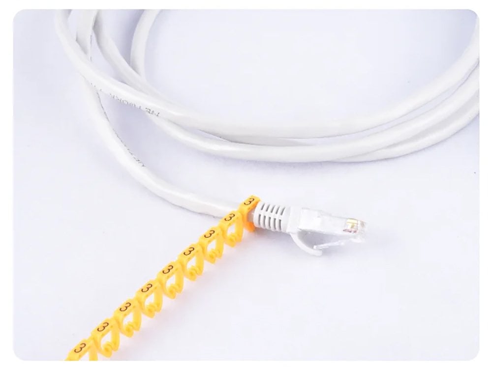 Sunup 0-9 Dijital Kodlu Renkli Kablo İşaretleyici 6mm