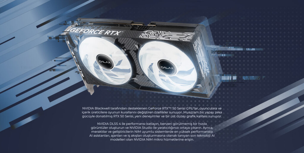 Galax Geforce Rtx 5060 1 Click Oc 8gb Gddr7 128 Bit Dlss 4 Ekran Kartı (56nsn8mddcoc) H2