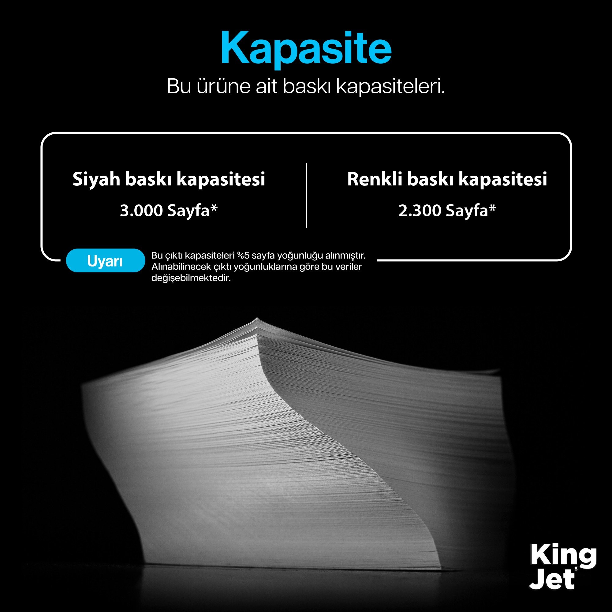 KingJET toner yüksek baskı kapasitesi