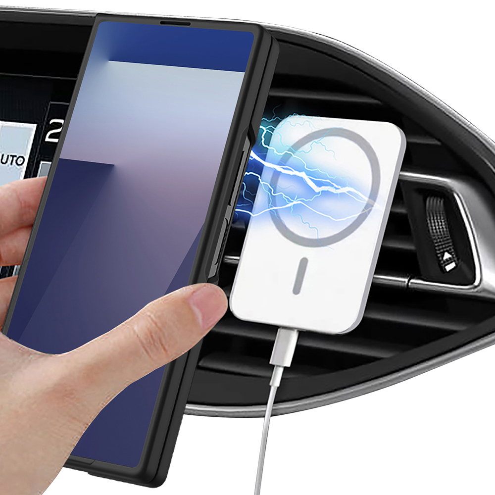 Galaxy Z Fold 7 Kılıf Wireless Şarj Özellikli Zore Kıpta M-safe Kapak - 11