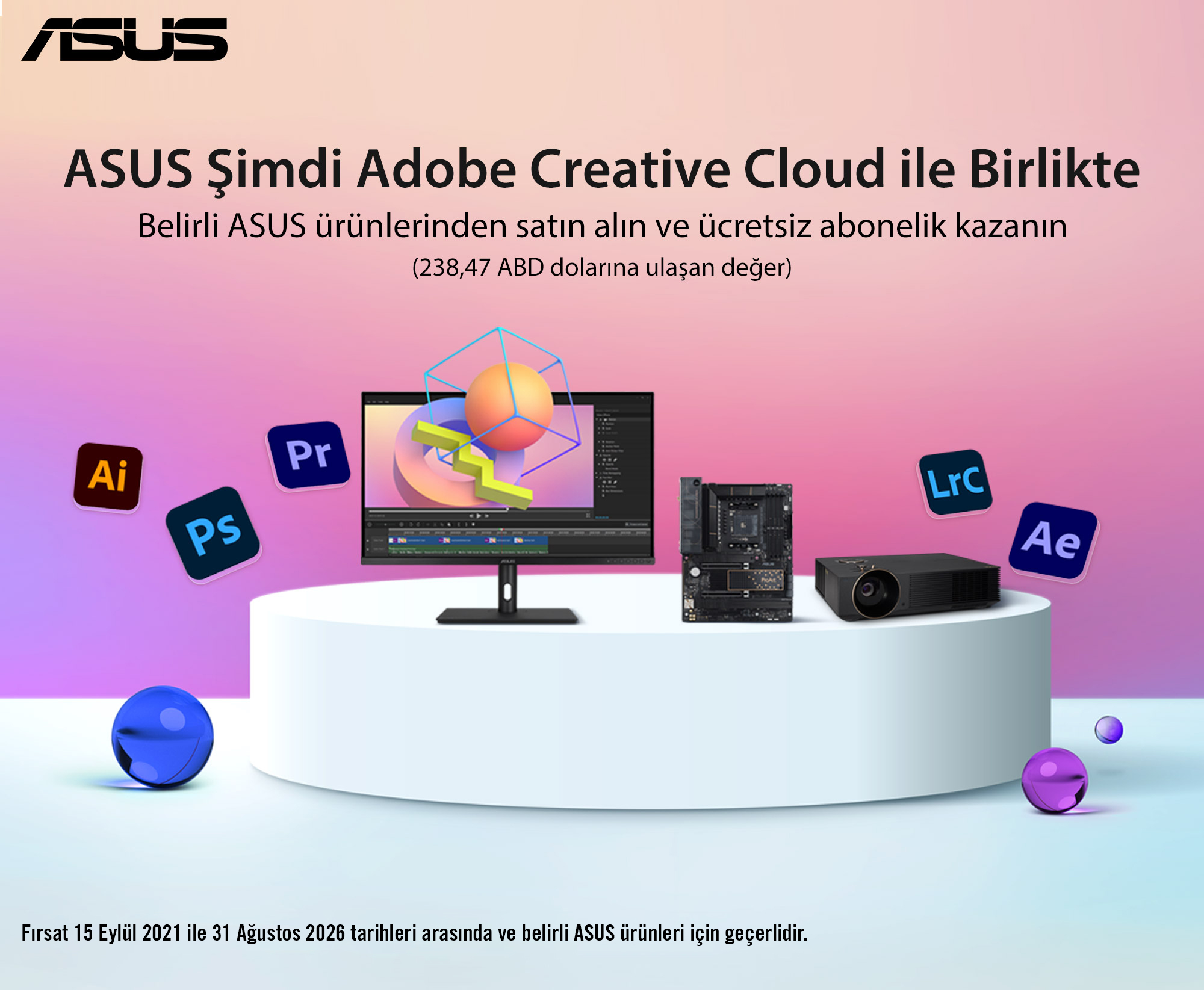 ASUS ��MD� ADOBE CREATIVE CLOUD �LE B�RL�KTE