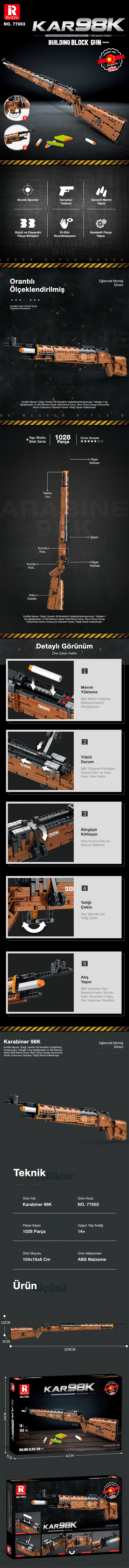 Reobrix Musket 77003 Brick Yapım Seti