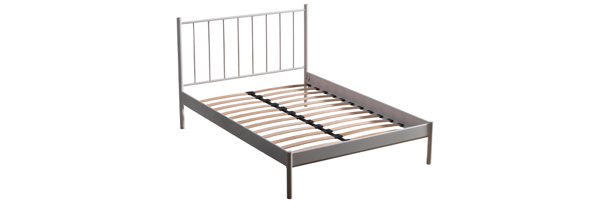 falez-st çift kişilik ferforje metal karyola-beyaz