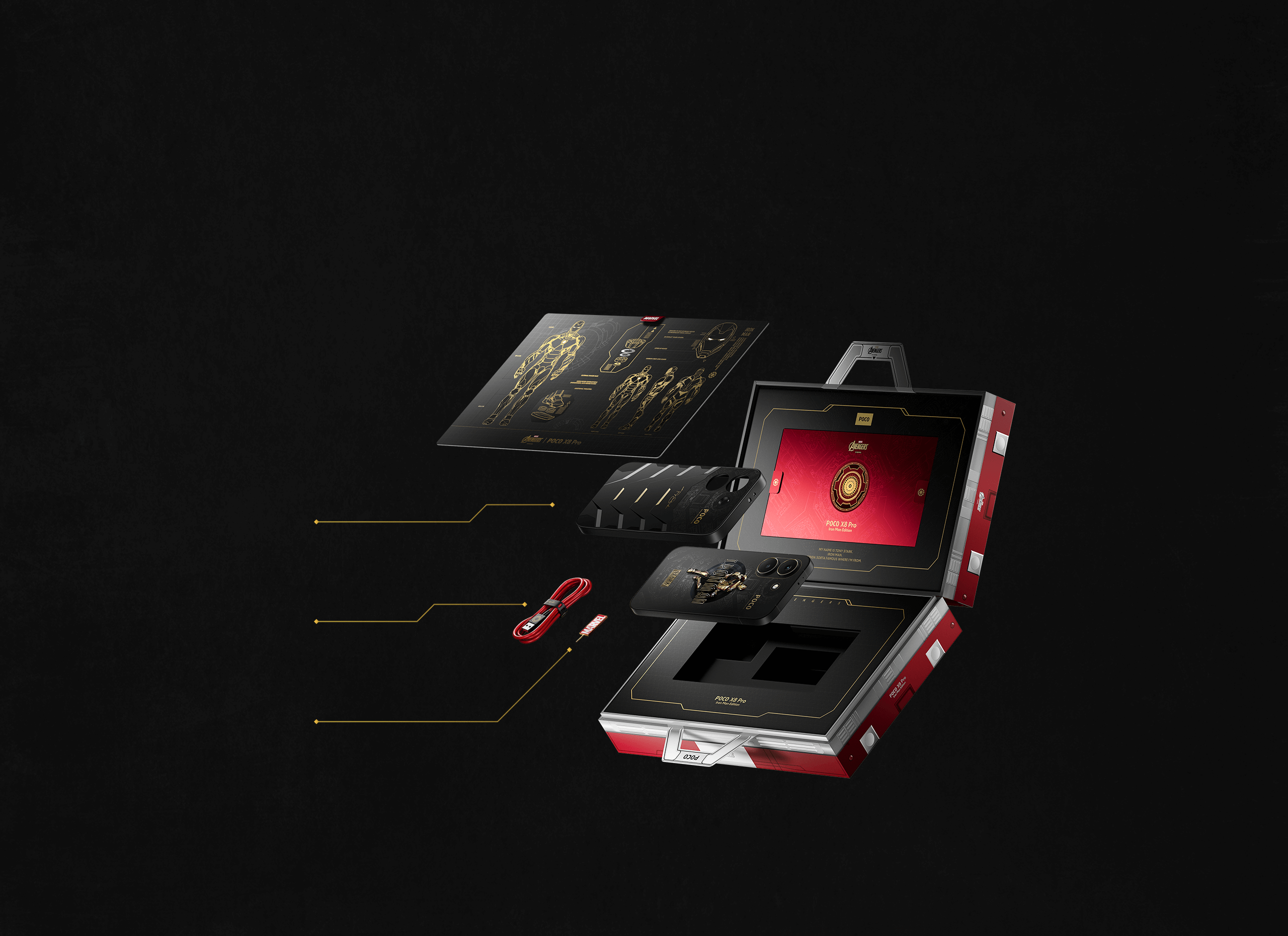 Poco X8 Pro Iron Man Edition 12GB 512GB Siyah-Altın Fiyatı