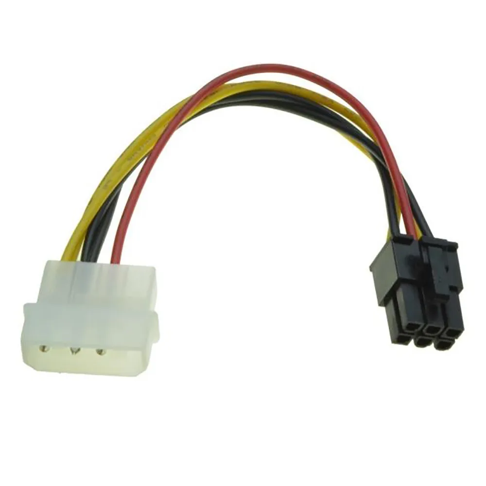 4 Pin Molex to 6 Pin PCI-Express PCIE Video Card Power Converter Adapter Cable (3)