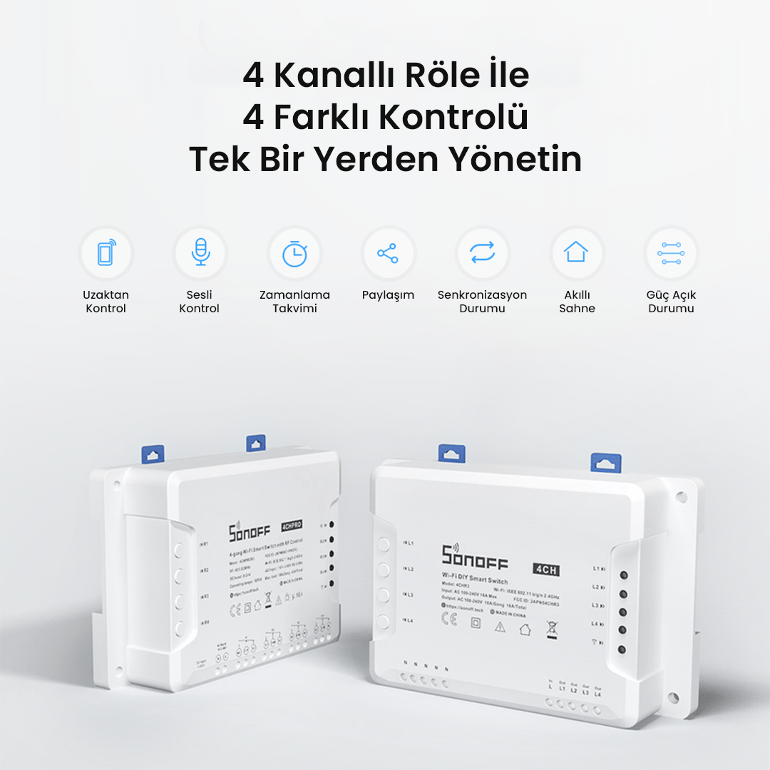 SONOFF 4CHPROR3 4 Kanallı Akıllı Röle