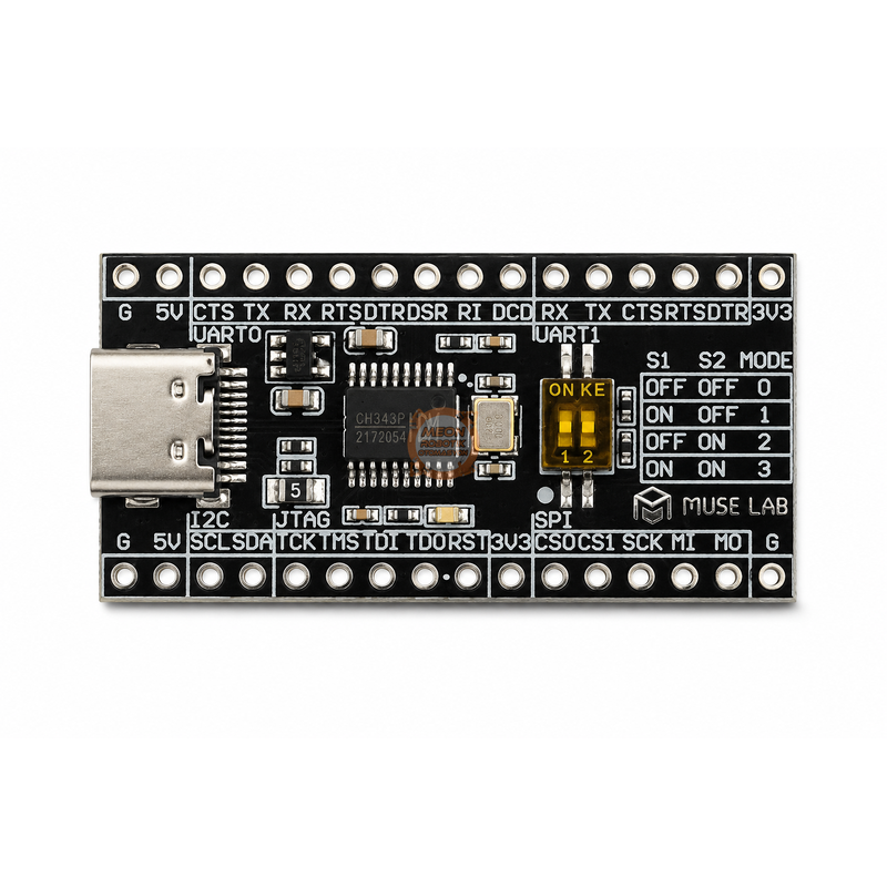 CH347T USB High-Speed UART SPI I2C JTAG geliştirme kartı genel görünümü