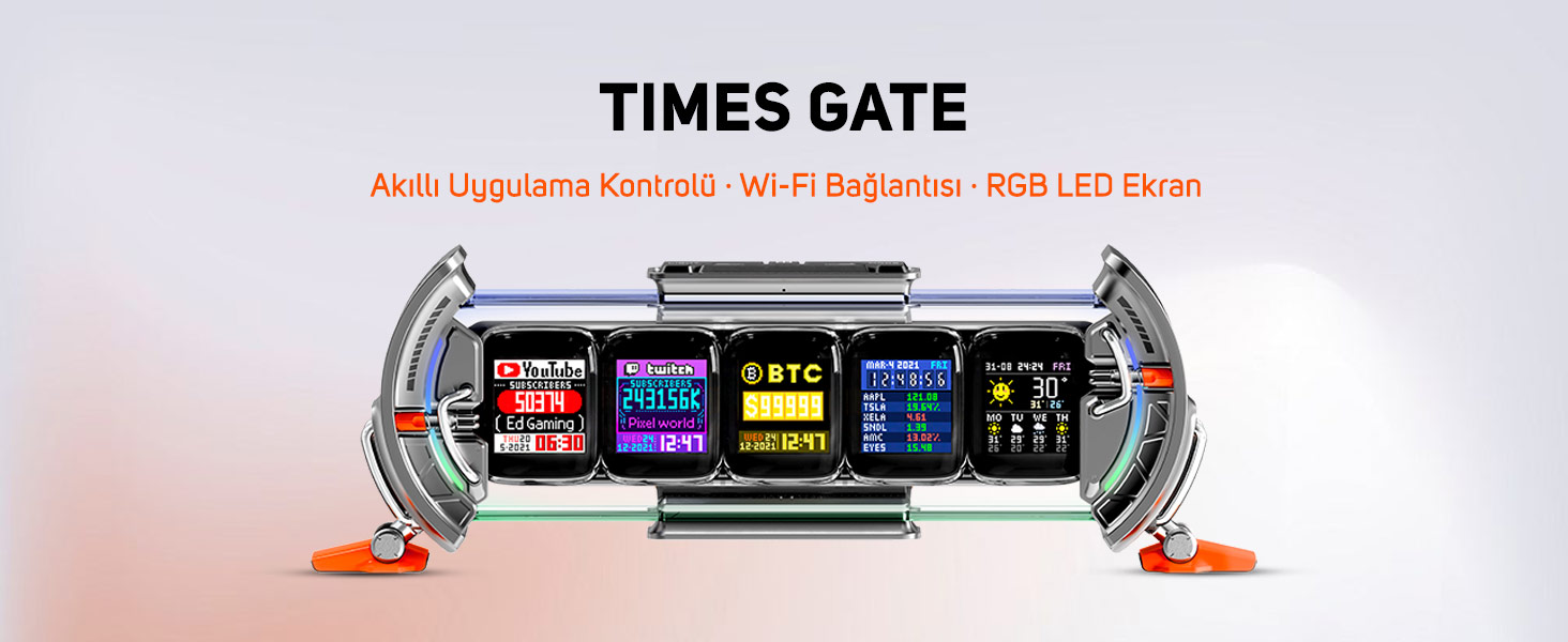 Divoom Times Gate 5 Ekranlı Rgb Işıklı Akıllı Dijital Fiyatı, 5.0