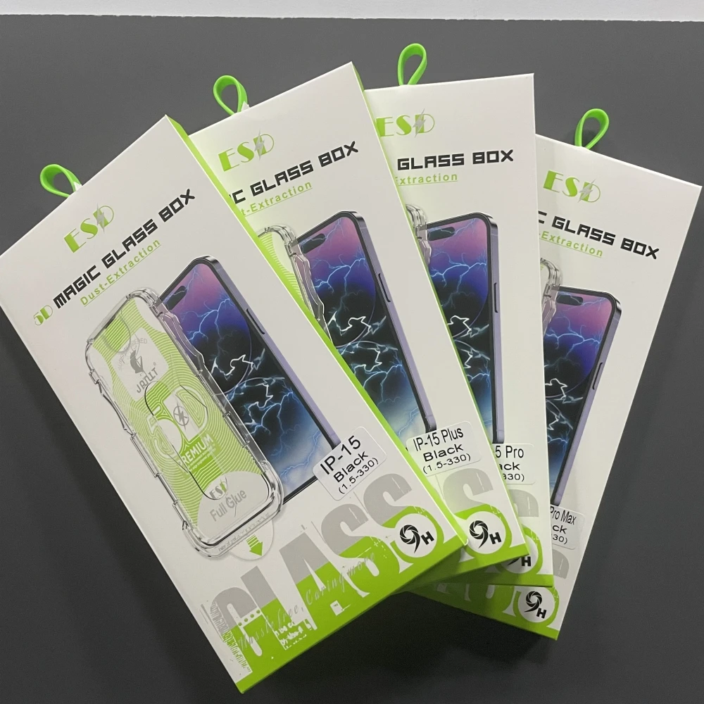 En iyi kalite OEM 5D Janit esd sihirli kutu cam ekran koruyucu kurulum aracı samsung s24 için iPhone 15 Pro Max