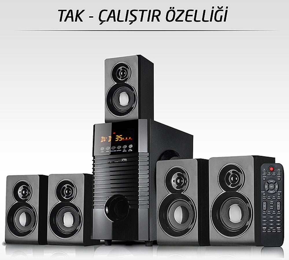 Mikado MD-856BT USB-SD-FM Destekli Multimedya 5+1 Bluetooth Speaker