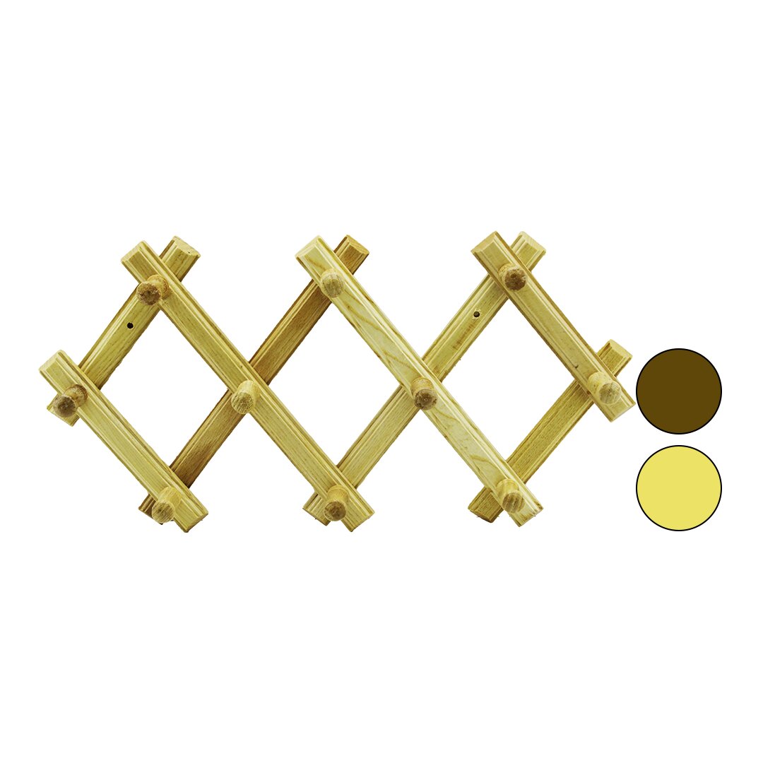 AHŞAP 10 KOLLU AKORDİYON DUVAR ASKISI (5286) - Görsel 2