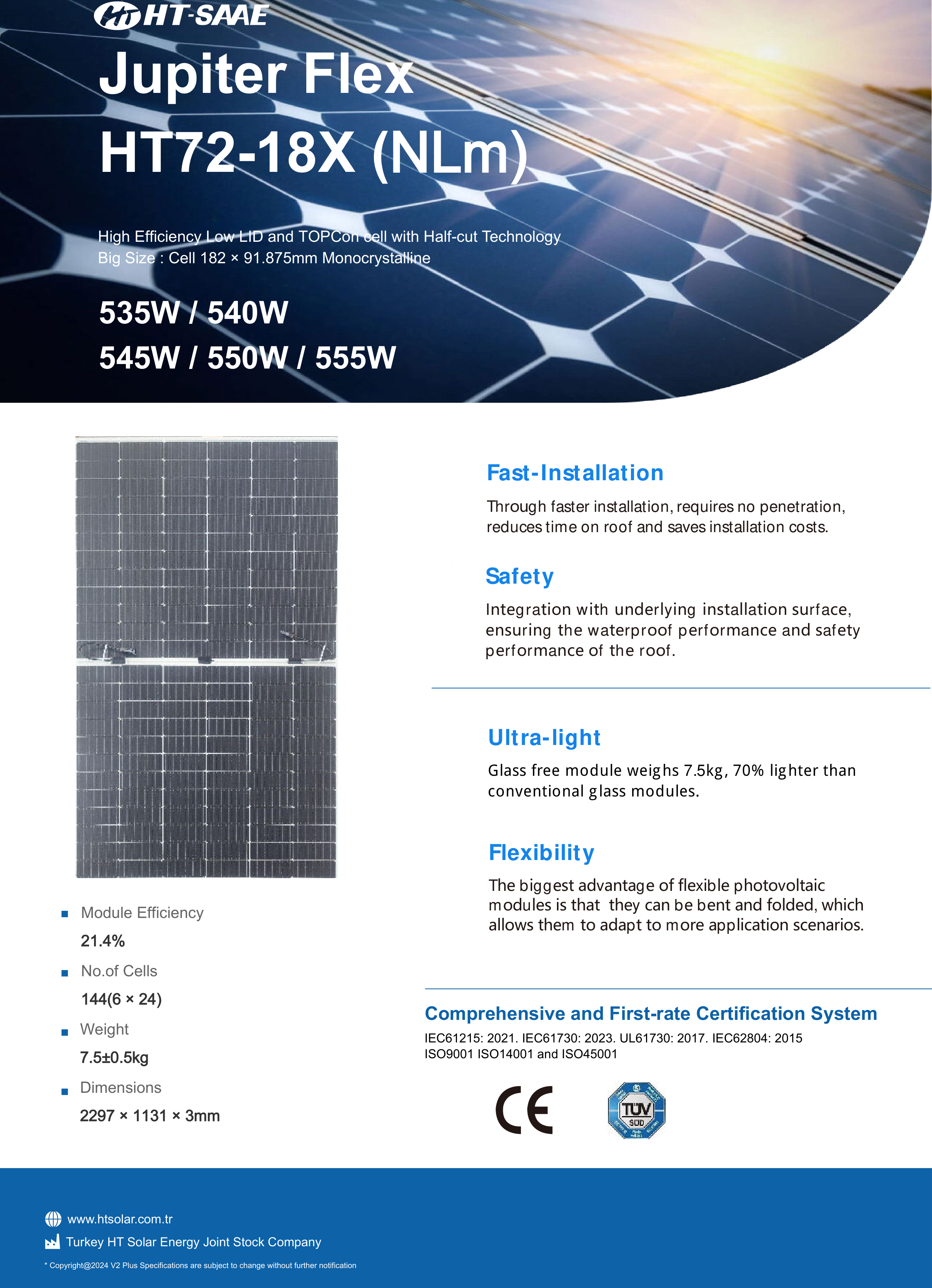 Trapez Loading Urla Solar 550W Esnek Güneş Paneli Marin / Karavan / Trapez Fiyatı