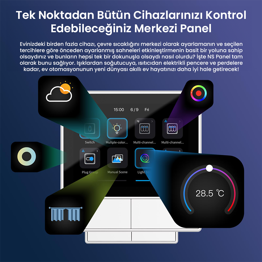 NS Panel Beyaz Merkezi Kontrol Paneli