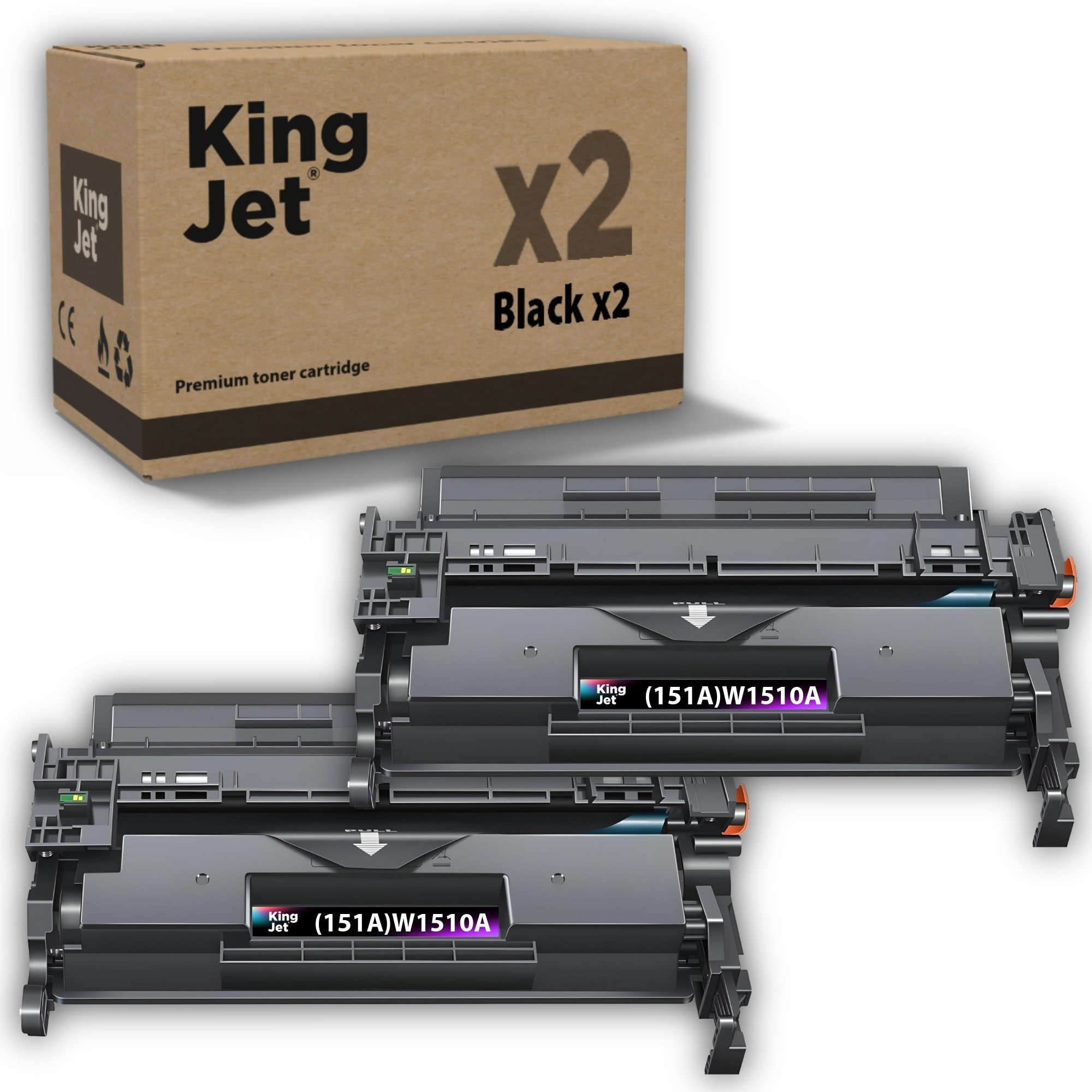 KingJET W1510A Uyumlu Çipli Siyah Standart Kapasiteli Toner Ana Görseli
