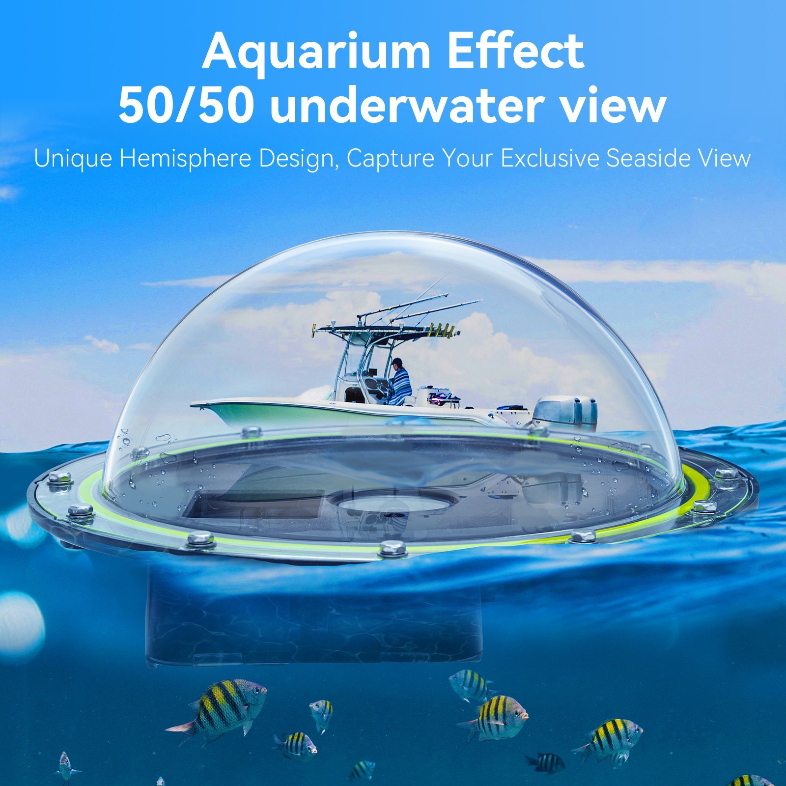 TELESIN DJI Osmo Action 3-4-5 Pro Dome Port