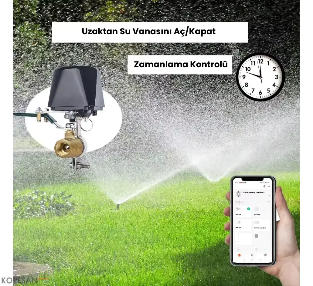 Uzaktan kontrol ve zamanlama - Tuya Akıllı Su Gaz Vanası