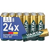 Varta AA piller, şarj edilebilir, 24 adet, pil, isteğe bağlı güç, 2100 mAh Ni-MH, önceden şarj edilmiş,...