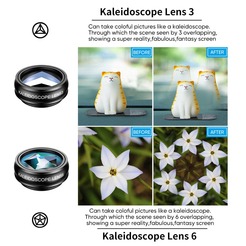 22X 10'u 1 arada Telefon Lens Kiti APEXEL 